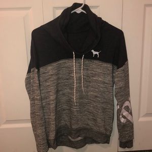 Pink cowl neck sweatshirt